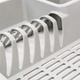 Picture of Plastic Dish Drainer and Rectangular Washing Up Bowl Kitchen Set, Grey