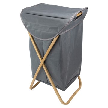 Picture of Bambanio Foldable Bamboo Laundry Storage Hamper, 100L - Grey