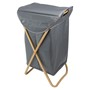Picture of Bambanio Foldable Bamboo Laundry Storage Hamper, 100L - Grey