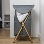 Picture of Bambanio Foldable Bamboo Laundry Storage Hamper, 100L - Grey
