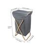Picture of Bambanio Foldable Bamboo Laundry Storage Hamper, 100L - Grey