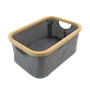 Picture of Bambanio Foldable Bamboo Storage Basket, 26L, Set of 2 - Grey