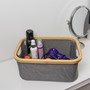 Picture of Bambanio Foldable Bamboo Storage Basket, 26L, Set of 2 - Grey