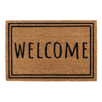 Picture of Eco-Friendly Latex Backed Coir Doormat, 40x60cm - Welcome Border