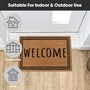 Picture of Eco-Friendly Latex Backed Coir Doormat, 40x60cm - Welcome Border