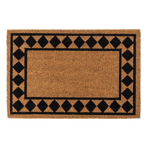 Picture of Eco-Friendly Latex Backed Coir Doormat, 40x60cm - Diamond Border
