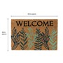 Picture of Eco-Friendly Latex Backed Coir Doormat, 40x60cm - Welcome Leaves