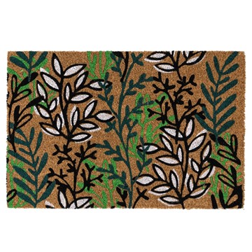 Picture of Eco-Friendly Latex Backed Coir Doormat, 40x60cm - Leaves