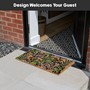 Picture of Eco-Friendly Latex Backed Coir Doormat, 40x60cm - Leaves