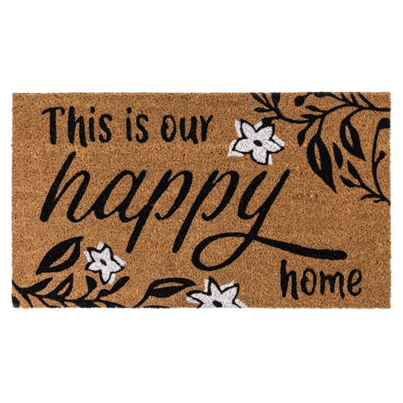 Picture of Eco-Friendly Latex Backed Coir Doormat, 40x70cm - Our Happy Home