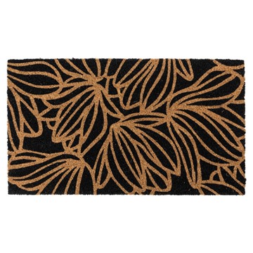 Picture of Eco-Friendly Latex Backed Coir Doormat, 40x70cm - Black Floral