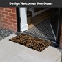 Picture of Eco-Friendly Latex Backed Coir Doormat, 40x70cm - Black Floral