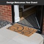 Picture of Eco-Friendly Latex Backed Coir Doormat, 40x70cm - Grey Circles