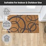 Picture of Eco-Friendly Latex Backed Coir Doormat, 40x70cm - Grey Circles