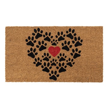 Picture of Eco-Friendly Latex Backed Coir Doormat, 40x70cm - Heart Paws
