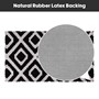Picture of Eco-Friendly Latex Backed Coir Doormat, 40x70cm - Monochrome Diamond