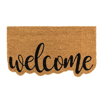 Picture of Eco-Friendly Latex Backed Coir Doormat, 40x70cm - Shaped Welcome