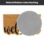 Picture of Eco-Friendly Latex Backed Coir Doormat, 40x70cm - Shaped Welcome