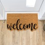 Picture of Eco-Friendly Latex Backed Coir Doormat, 40x70cm - Shaped Welcome