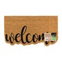 Picture of Eco-Friendly Latex Backed Coir Doormat, 40x70cm - Shaped Welcome