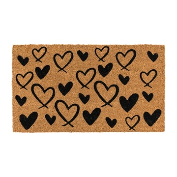 Picture of Eco-Friendly Latex Backed Coir Doormat, 40x70cm - Hearts