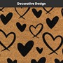 Picture of Eco-Friendly Latex Backed Coir Doormat Runner, 40x120cm - Hearts