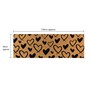 Picture of Eco-Friendly Latex Backed Coir Doormat Runner, 40x120cm - Hearts