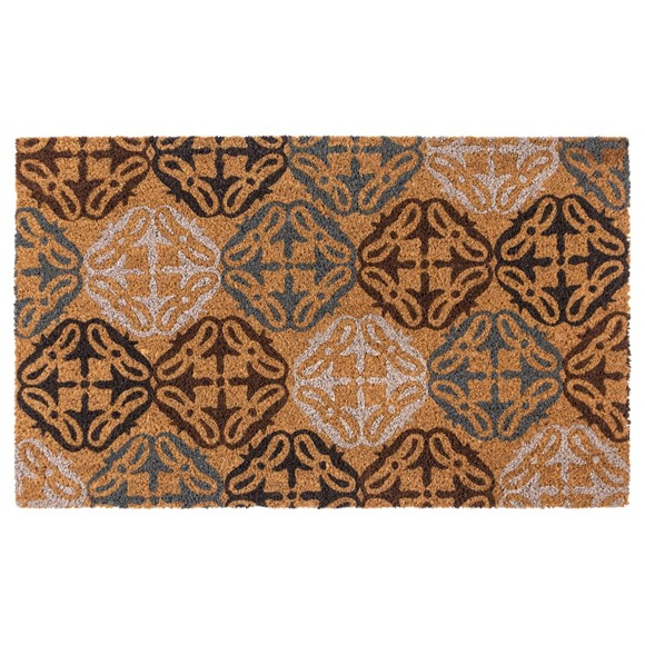 Picture of Eco-Friendly Latex Backed Coir Entrance Doormat, 45x75cm - Tiles