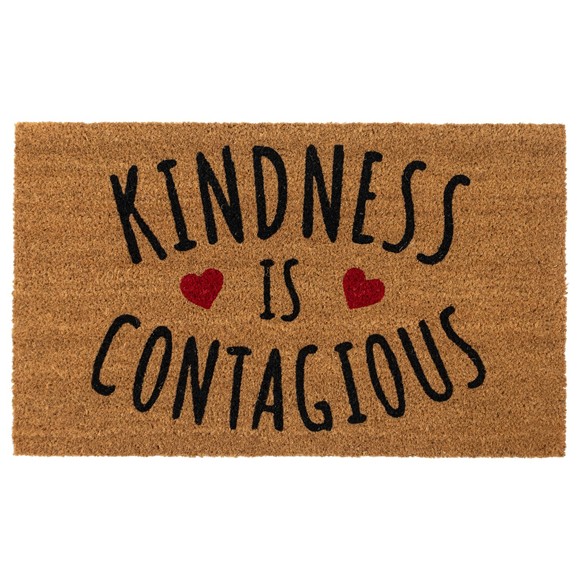 Picture of Eco-Friendly Latex Backed Coir Entrance Doormat, 45x75cm - Kindness
