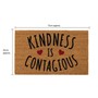 Picture of Eco-Friendly Latex Backed Coir Entrance Doormat, 45x75cm - Kindness