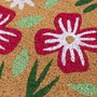 Picture of Eco-Friendly Latex Backed Coir Entrance Doormat, 45x75cm - Flowers
