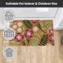 Picture of Eco-Friendly Latex Backed Coir Entrance Doormat, 45x75cm - Flowers