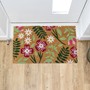 Picture of Eco-Friendly Latex Backed Coir Entrance Doormat, 45x75cm - Flowers