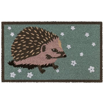 Picture of Eco-Friendly Latex Backed Coir Entrance Doormat, 45x75cm - Hedgehog