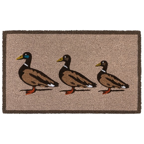 Picture of Eco-Friendly Latex Backed Coir Entrance Doormat, 45x75cm - Ducks