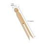 Picture of Traditional Wooden Dolly Pegs, Ideal for Laundry and Craft, Pack of 24, Brown