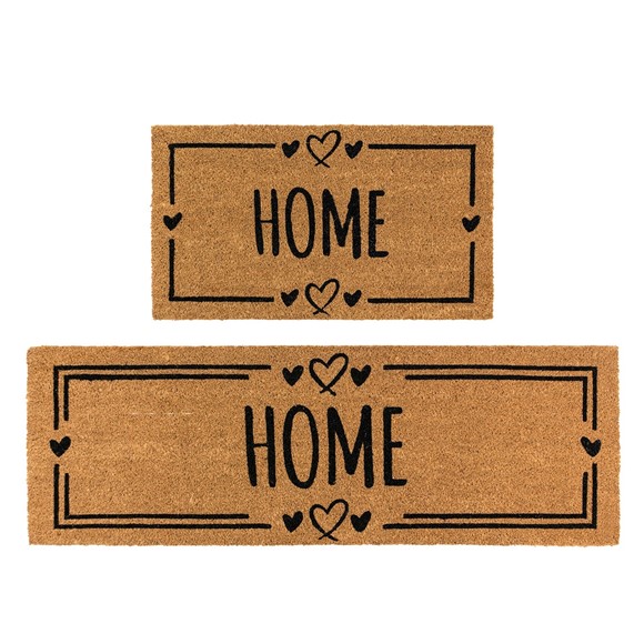 Picture of Eco-Friendly Latex Backed Coir Entrance Doormat and Runner Set - Home Hearts