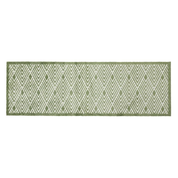 Picture of Mega Mat Machine Washable Entrance Runner, 50x150cm, Green Geo
