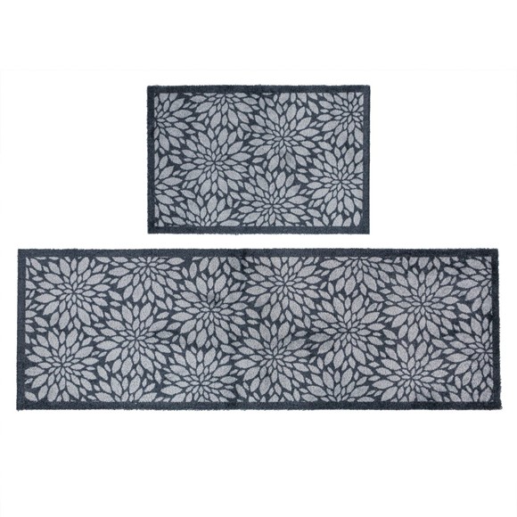 Picture of Mega Mat Machine Washable Entrance Runner and Doormat Set, Flowers