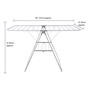Picture of Strong Winged Clothes Drying Airer - 12M, White