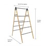 Picture of Bamboo Extendable 4 Tier Clothes Ladder, Brown