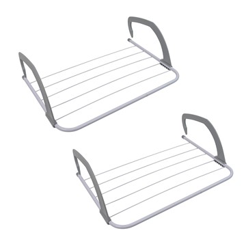 Picture of Over Door Radiator Clothes Drying Airer-3M, White, Pack of 2