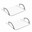 Picture of Over Door Radiator Clothes Drying Airer-6M, White, Pack of 2