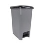 Picture of Slim Plastic Lidded Foot Pedal Waste Bin, 10L, Grey