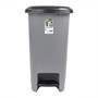 Picture of Slim Plastic Lidded Foot Pedal Waste Bin, 60L, Grey