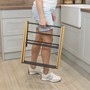 Picture of Bamboo Extendable 3 Tier Concertina Clothes Airer, Brown