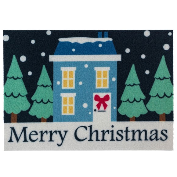 Picture of Festive Machine Washable Entrance Doormat, 40x57cm, Merry Christmas Home