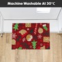 Picture of Festive Machine Washable Entrance Doormat, 40x57cm, Candy Lane