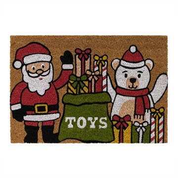 Picture of Latex Backed Coir Entrance Doormat, 40x58cm, Santa