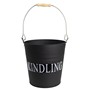 Picture of Lavenby Kindling Steel Bucket with Wooden Handle, Black